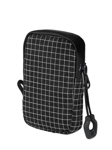 Y-SHP MATRIX EDC Wallet RFID Blocking Zipper Pouch 10.9 cm x 7.1 cm x 2 cm | Grid UHMWPE Fabric for Men thumbnail 1