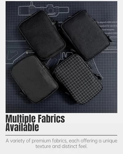 Y-SHP MATRIX EDC Wallet RFID Blocking Zipper Pouch 10.9 cm x 7.1 cm x 2 cm | Grid UHMWPE Fabric for Men thumbnail 6