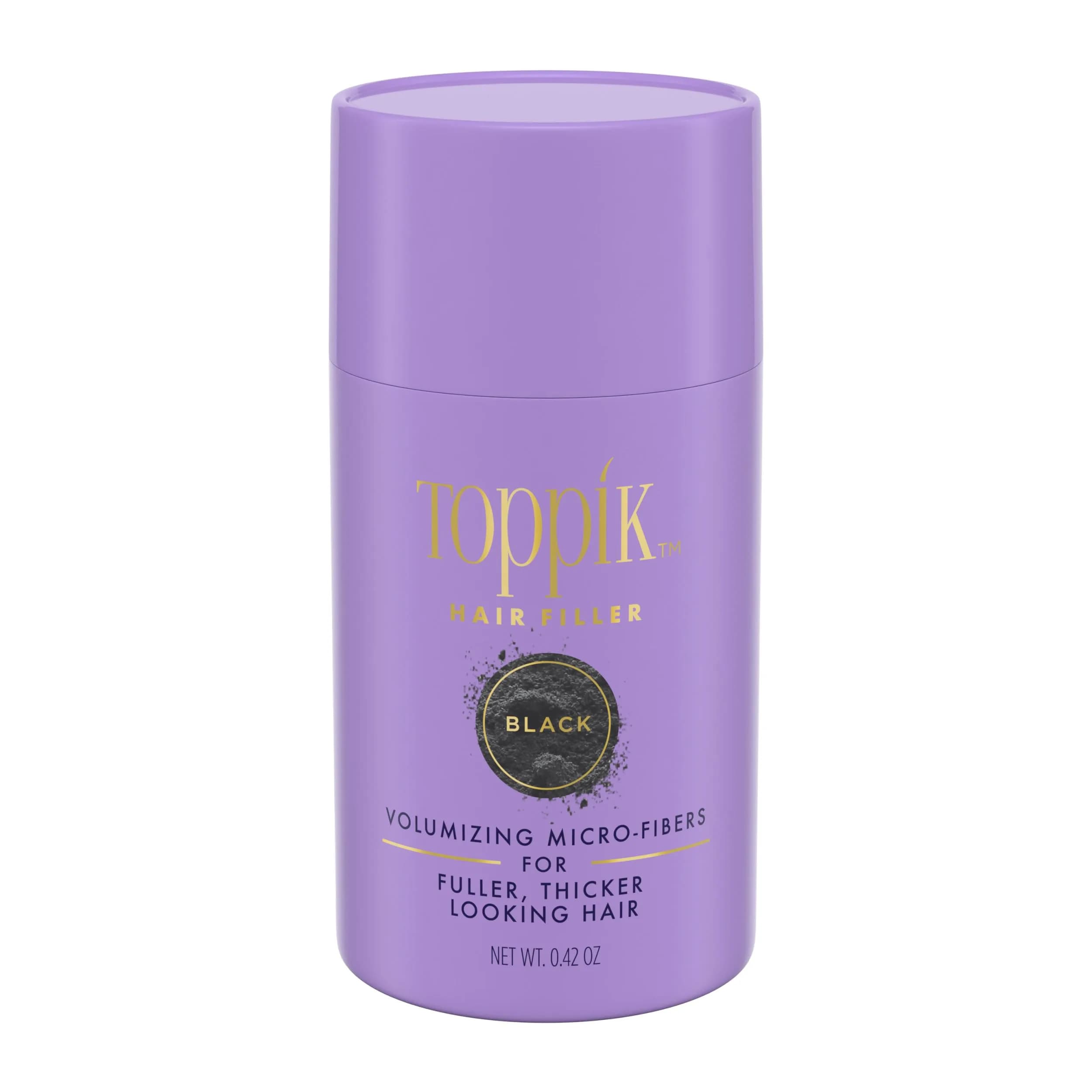 TOPPIK Hair Filler, Black, 12G | Instant Thicker Hair with Keratin Fibers