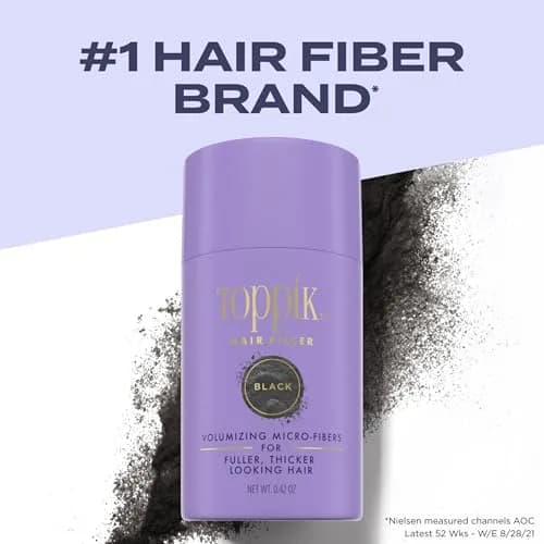 TOPPIK Hair Filler, Black, 12G | Instant Thicker Hair with Keratin Fibers thumbnail 2