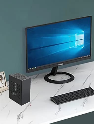 JOYJOM Aluminum Mini ITX Case with PCIe 3.0 Riser, Small Form Factor PC Case, Supports GPU & FLEX Power Supply, Black | Compact Gaming Chassis thumbnail 5