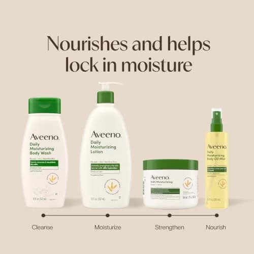Aveeno Daily Moisturizing Body Lotion for Normal to Dry Skin 1064ml (36 Fl Oz) Twin Pack | Dermatologist Recommended for Sensitive Skin thumbnail 8