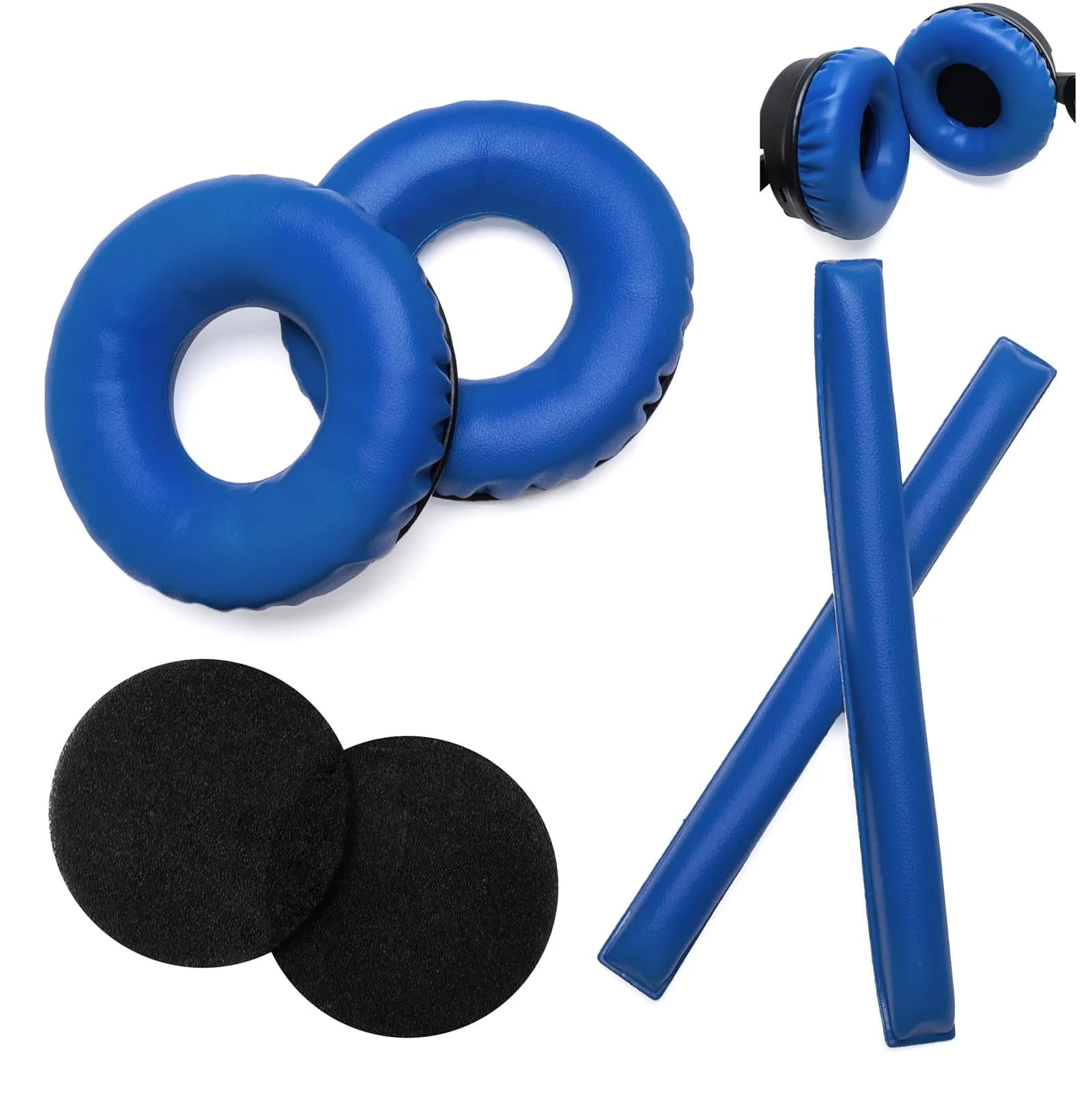 Voarmaks Ear Pads Headband Kit for Sennheiser HD25, HD250BT, HMD25 | Rainbow Color Replacement Cushions