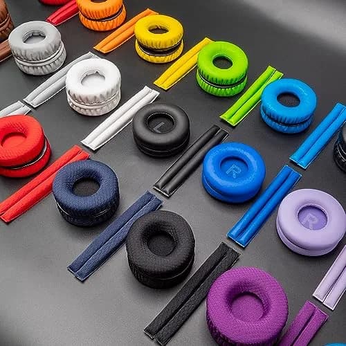 Voarmaks Ear Pads Headband Kit for Sennheiser HD25, HD250BT, HMD25, Red | Compatible with HD25 Series | Colorful & Comfortable thumbnail 6