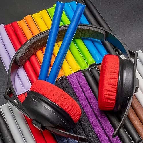 Voarmaks Ear Pads Headband Kit for Sennheiser HD25, HD250BT, HMD25, Red | Compatible with HD25 Series | Colorful & Comfortable thumbnail 7