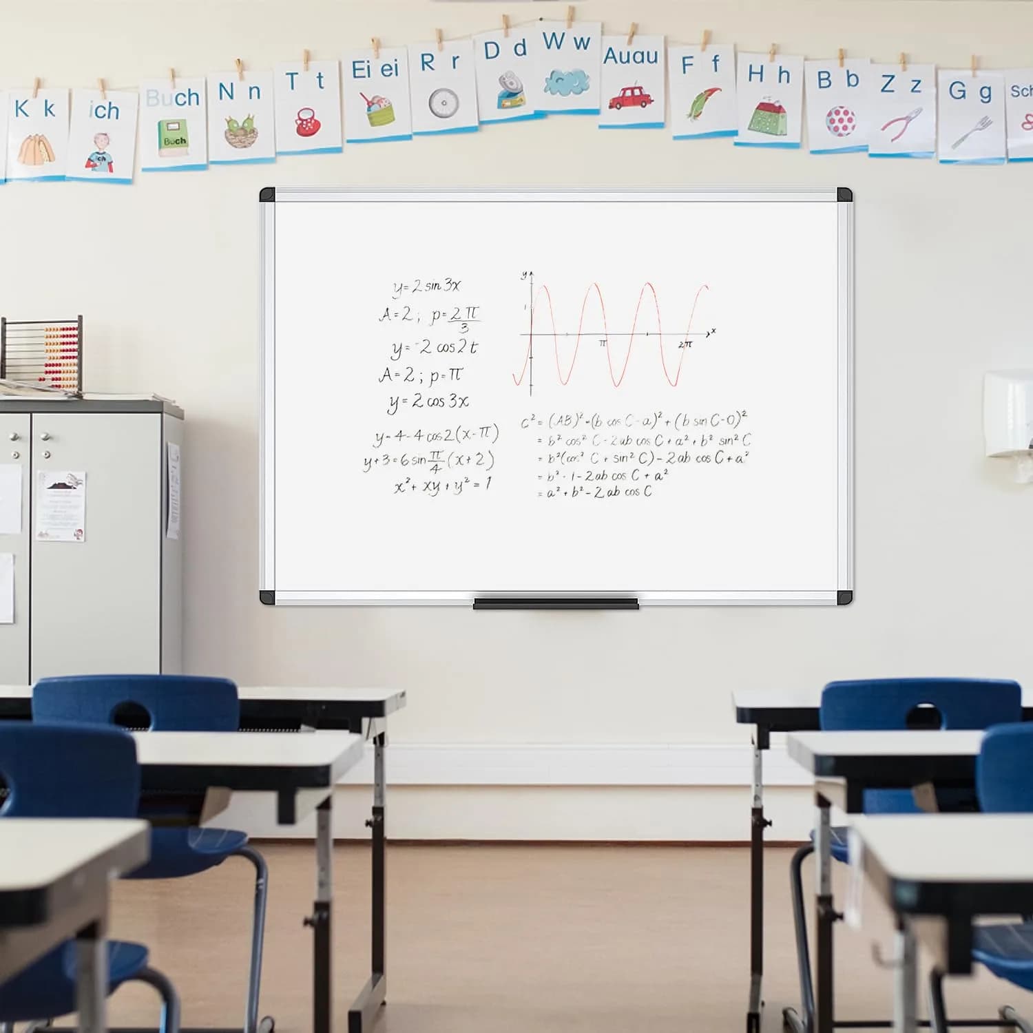 VIZ-PRO Magnetic Dry Erase Board with Black Frame, 24x36 Inches | Smooth Ink Flow Writing Board - view 6