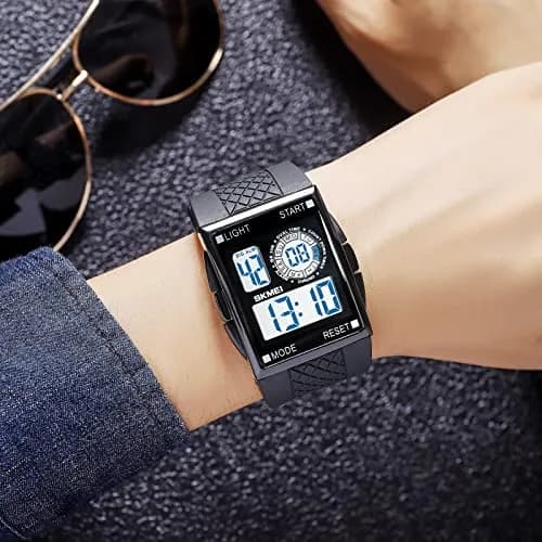 Gosasa Men's Digital Airplane Watch 47mm Case | Aviation-Inspired Design with LED Light thumbnail 4