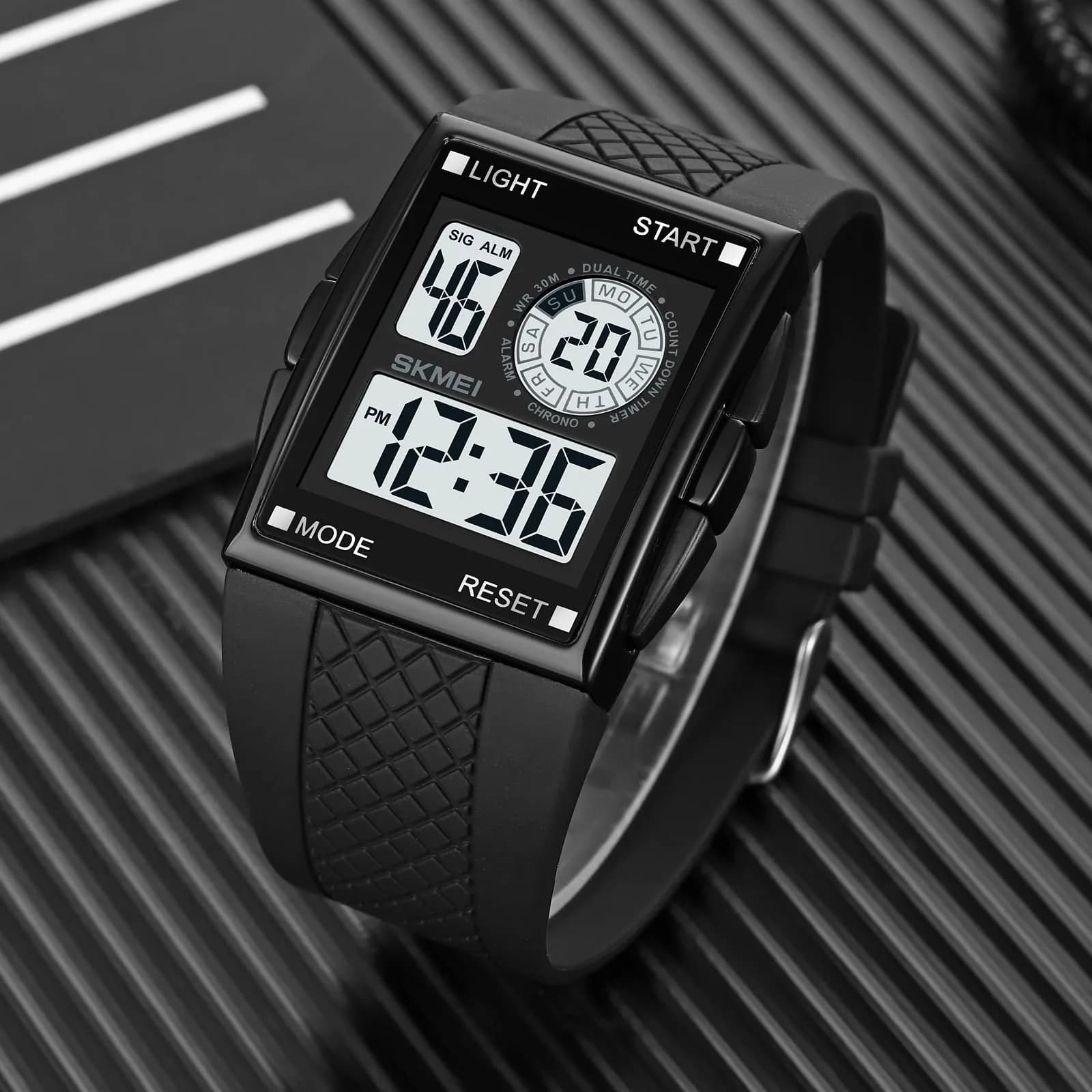 Gosasa Men's Digital Airplane Watch 47mm Case | Aviation-Inspired Design with LED Light - view 5