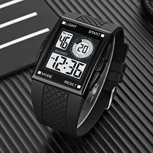 Gosasa Men's Digital Airplane Watch 47mm Case | Aviation-Inspired Design with LED Light thumbnail 5