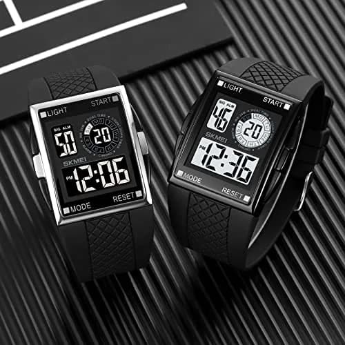 Gosasa Men's Digital Airplane Watch 47mm Case | Aviation-Inspired Design with LED Light thumbnail 6