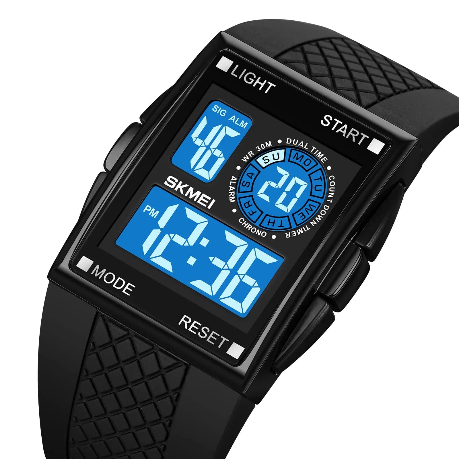 Gosasa Men's Digital Airplane Watch 47mm Case | Aviation-Inspired Design with LED Light - view 2