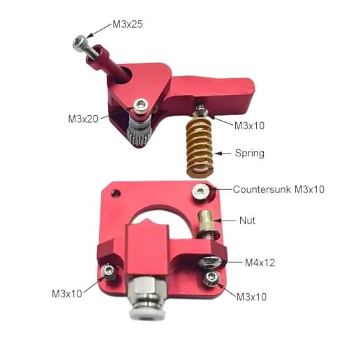Yeebyee CR-10S Pro V2 Direct Drive Upgrade Kit Aluminum Plate with Dual Gear Extruder, 286g (0.63lb) thumbnail 3