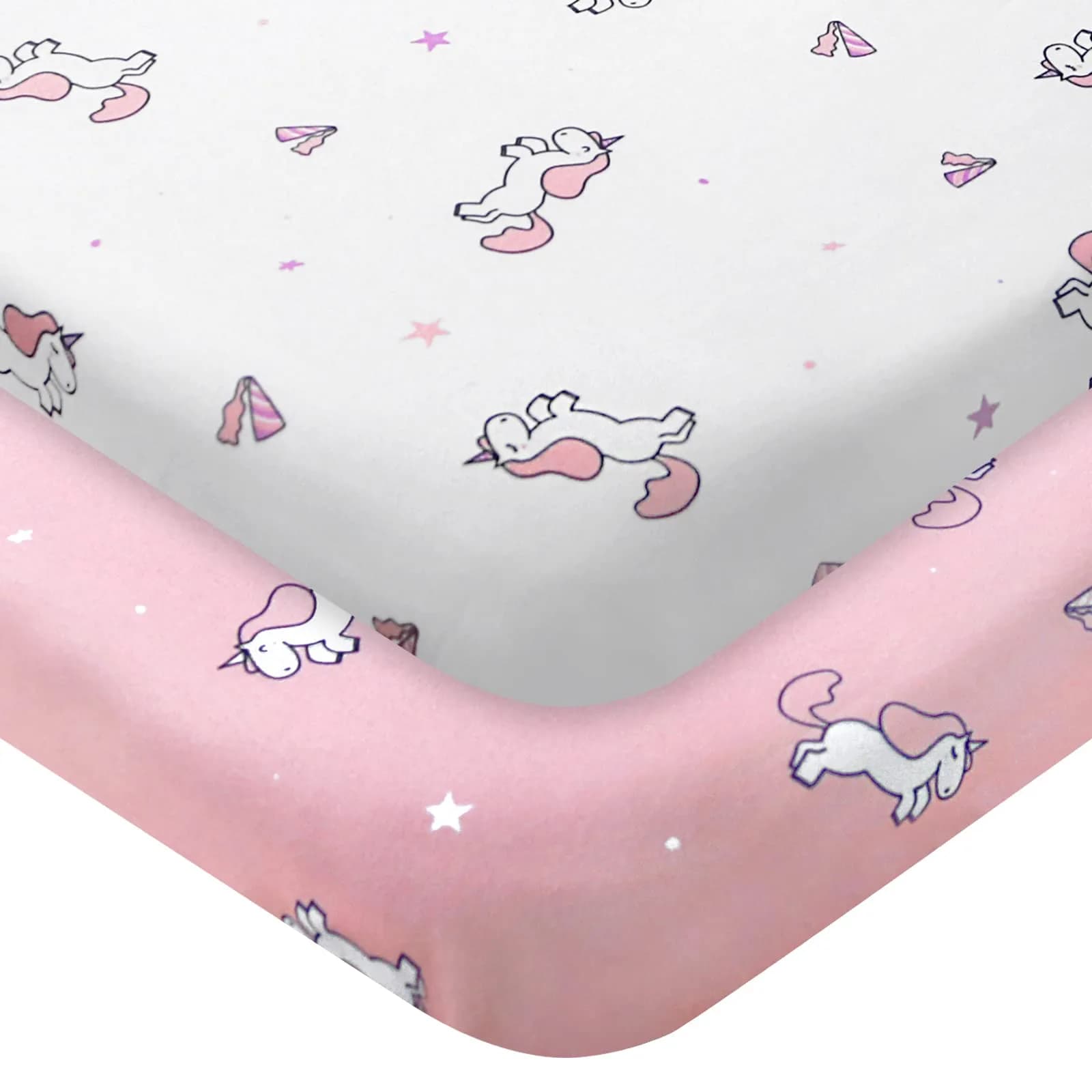 SPRINGSPIRIT Pack and Play Sheets 2-Pack | Pink Animal Print, 39x27x5 inches (99x69x13 cm) — Pink
