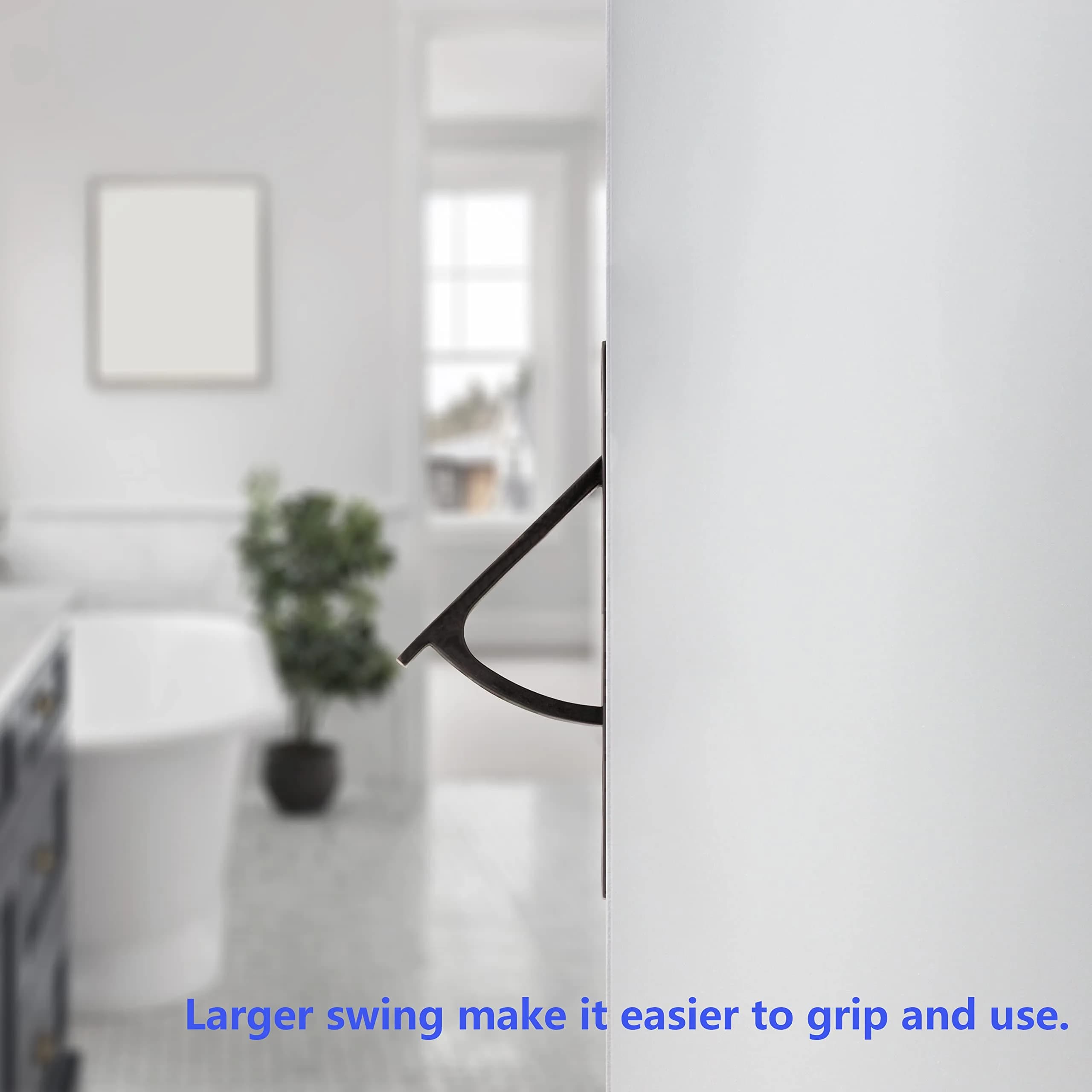 Dontay Pocket Door Pull Spring Recessed Handle Matte Black 9.84cm (3.9in) | Flush Mount Stainless Steel Hardware - view 4