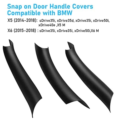 Jaronx Black ABS+PC Door Handle Cover Set for BMW X5 F15/X6 F16 3-Piece | Fixes Sticky OEM Handles thumbnail 4
