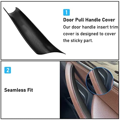 Jaronx Black ABS+PC Door Handle Cover Set for BMW X5 F15/X6 F16 3-Piece | Fixes Sticky OEM Handles thumbnail 5