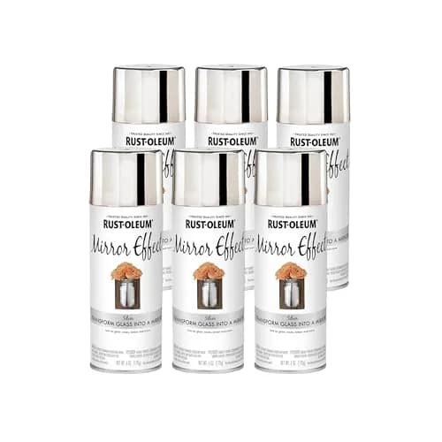 Rust-Oleum Specialty Mirror Effect Spray Silver 6 Ounce (Pack of 6) | Creates Reflective Mirror Finish on Glass thumbnail 1