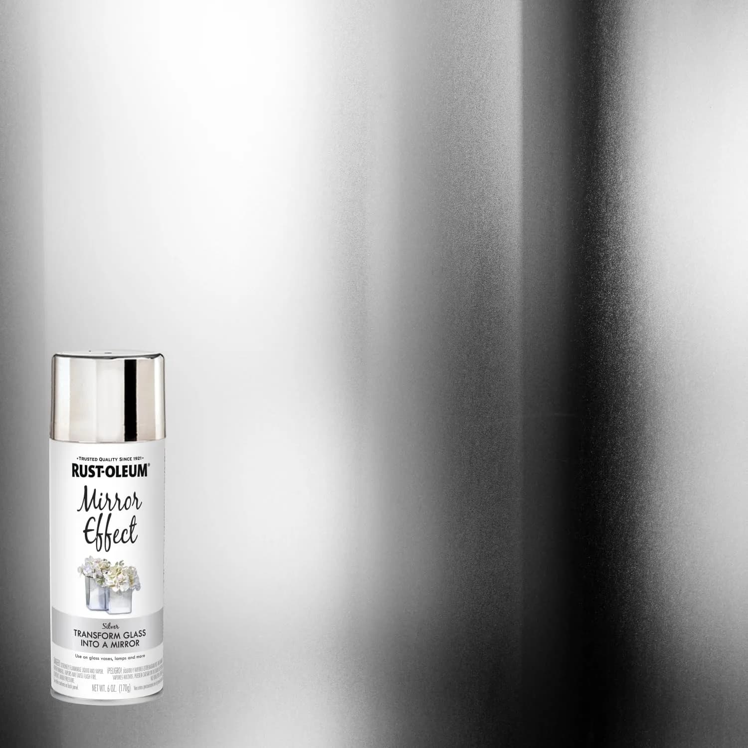 Rust-Oleum Specialty Mirror Effect Spray Silver 6 Ounce (Pack of 6) | Creates Reflective Mirror Finish on Glass - view 2