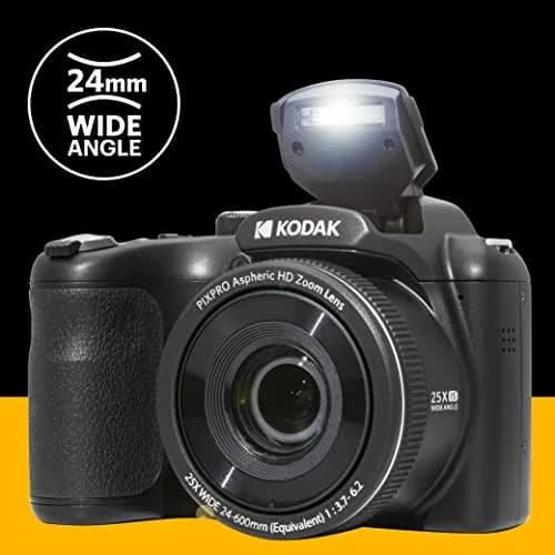 KODAK PIXPRO AZ255 Digital Camera 16MP 25x Optical Zoom 24mm Wide Angle 1080p HD Video Black | Compact Bridge Camera thumbnail 4