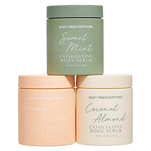 Body Prescriptions Exfoliating Body Scrub 2.94 oz (3 Pack) | Nourishing Honey Citrus & Coconut Almond thumbnail 1