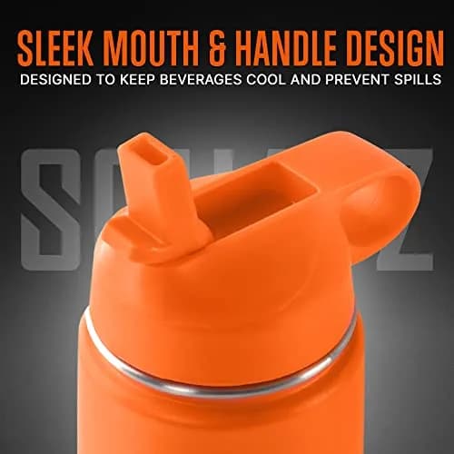 SQUATZ 18 Oz Neptune Series Steel Water Bottle | Double Wall Vacuum Insulated Flask with Handle Strap for Gym & Travel thumbnail 4