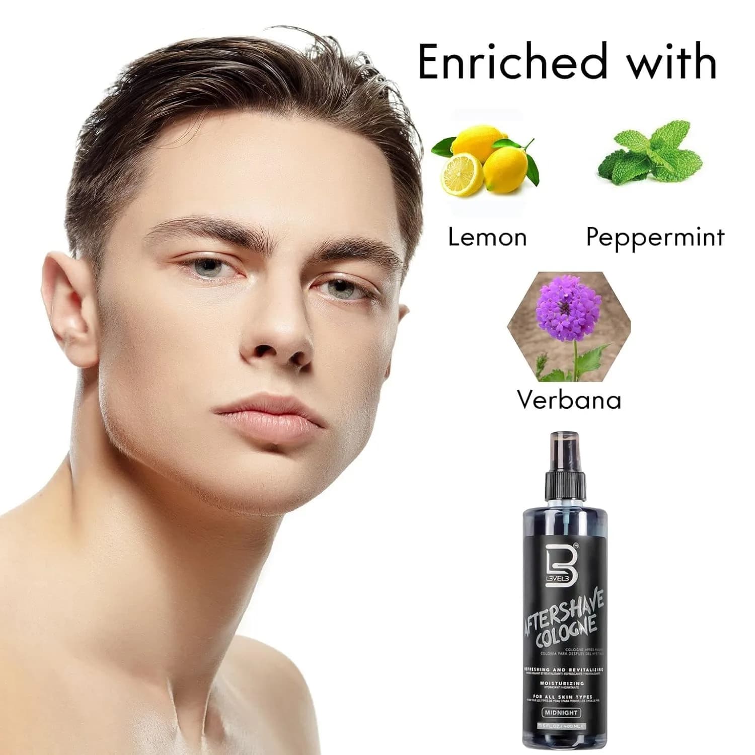 L3 Level 3 After Shave Spray Cologne Midnight 400ml (13.5 Fl Oz) | Soothes Skin Post-Shave - view 6