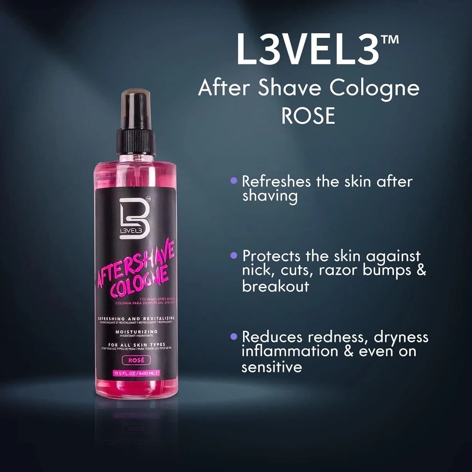 L3 Level 3 After Shave Spray Cologne 400ml (13.5 Fl Oz) | Soothing Moisturizing Formula - view 2