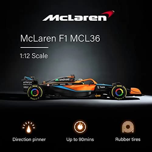 Voltz Toys McLaren F1 MCL36 RC Car 46cm (18.5 inches) | Licensed 1:12 Scale Replica thumbnail 2