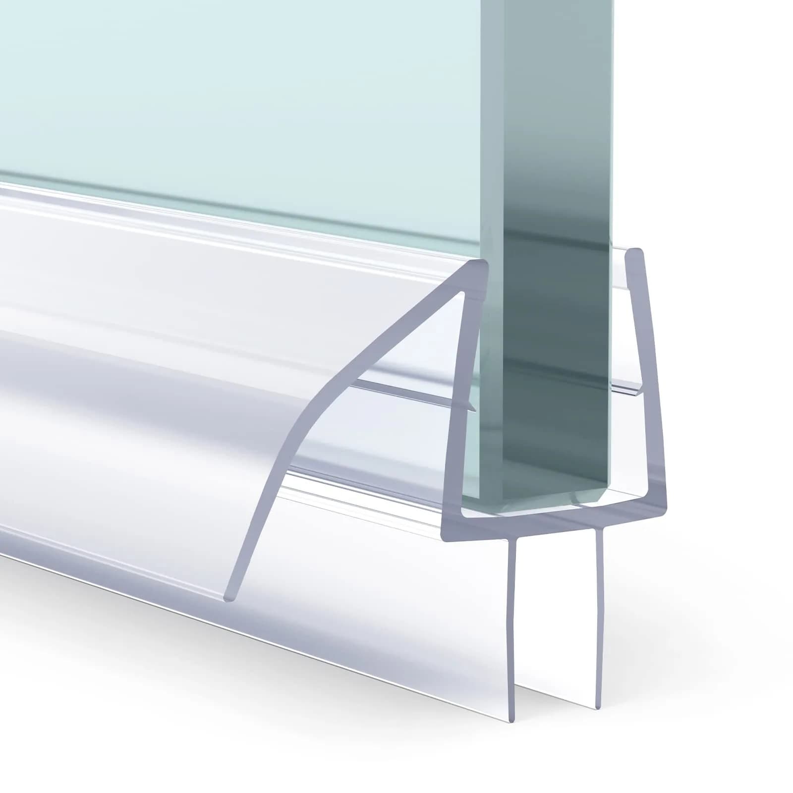 AmazerBath 3-Section Segmented Shower Door Bottom Seal for 3/8" (10mm) Glass - 15.75" x 3 Pieces | Prevents Water Leaks - main product image