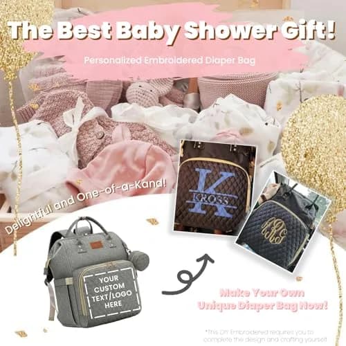 ROSEGIN Large Capacity Diaper Backpack 35L (1.6 lbs) | Waterproof Quilted Travel Bag with Changing Pad & Insulated Pockets thumbnail 7
