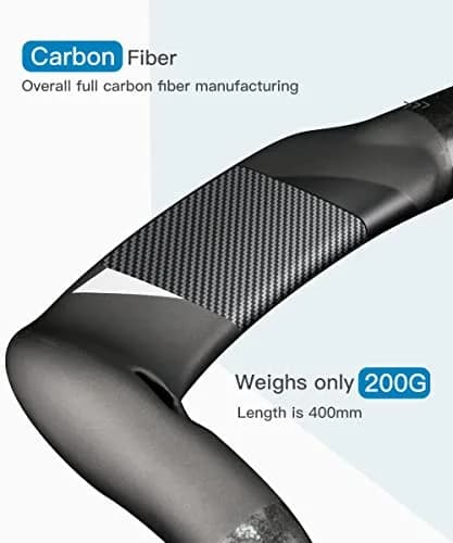 Alfa Pasca THE MAX UD Matte Carbon Fiber Road Bike Handlebars 31.8 x 400mm Aero Drop Bars thumbnail 4