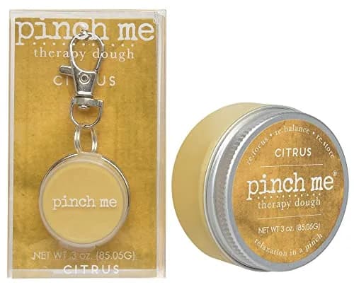 Pinch Me Therapy Dough Locket Combo - Aromatherapy Stress Relief Putty .3oz Clip - On Locket + 3oz Citrus Dough | Calming Aromatherapy thumbnail 1