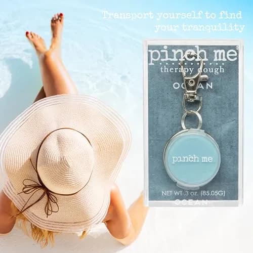 Pinch Me Therapy Dough Locket Combo - Aromatherapy Stress Relief Putty .3oz Clip-On Scent + 3oz Ocean Dough | Holistic Relaxation thumbnail 2