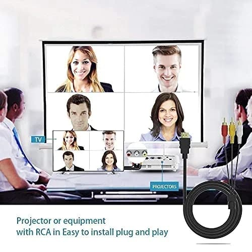 BERLAT HDMI to RCA Cable 1.5m (5ft) | One-Way Transmitter for TV HDTV DVD thumbnail 7