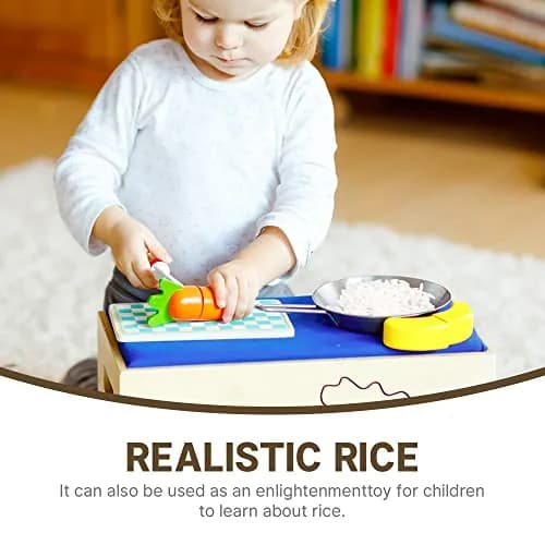 Luckforest Artificial White Rice 150g | Realistic Fake Rice for Home & Kitchen Decor thumbnail 5