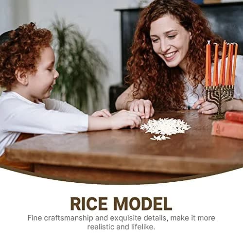 Luckforest Artificial White Rice 150g | Realistic Fake Rice for Home & Kitchen Decor thumbnail 3