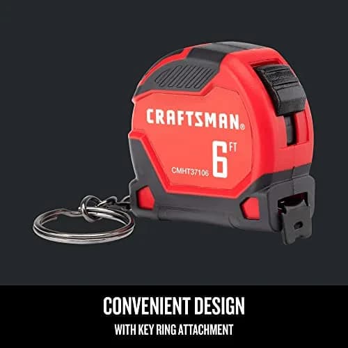 CRAFTSMAN Keychain Tape Measure 6 FT (1.8 m) | Durable Steel Blade with Rubber Grip thumbnail 5