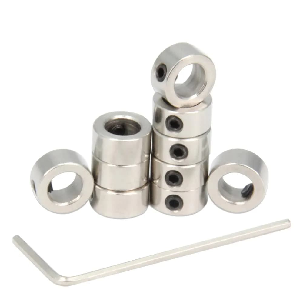 Befenybay 8mm Shaft Lock Collar T8 Lead Screw Accessory | Precision Fit for CNC & 3D Printers — 5mm-Silver