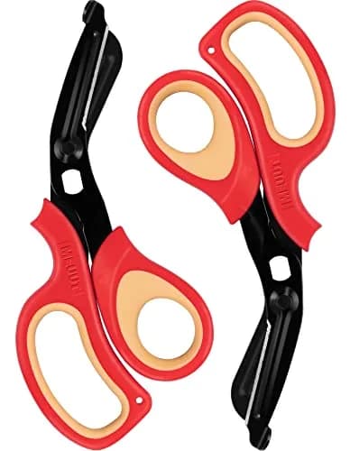 MEUUT Medical Trauma Shears 7.8" (19.8 cm) - 2-Pack | Ambidextrous, Serrated, Non-Stick Blades thumbnail 1