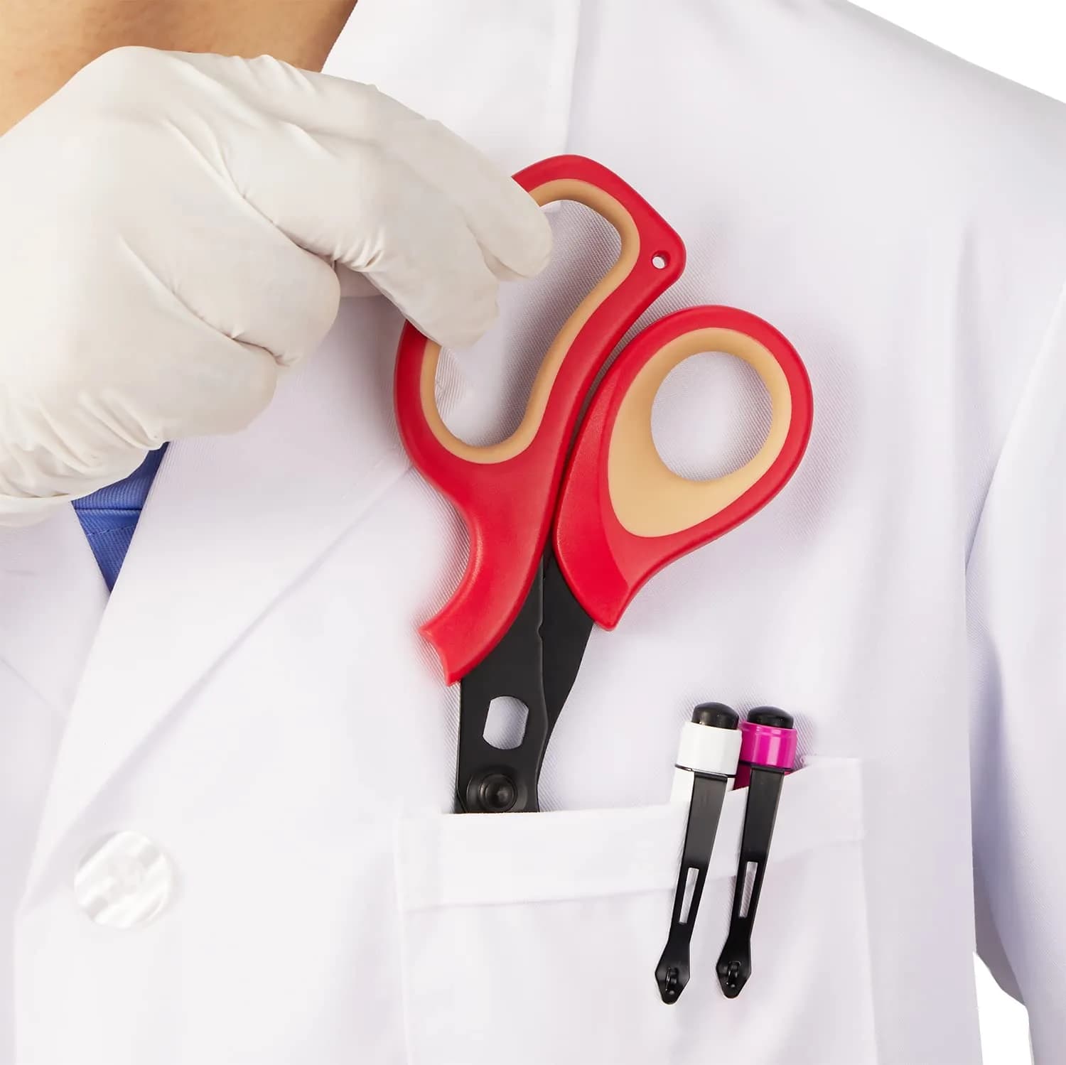 MEUUT Medical Trauma Shears 7.8" (19.8 cm) - 2-Pack | Ambidextrous, Serrated, Non-Stick Blades - view 6