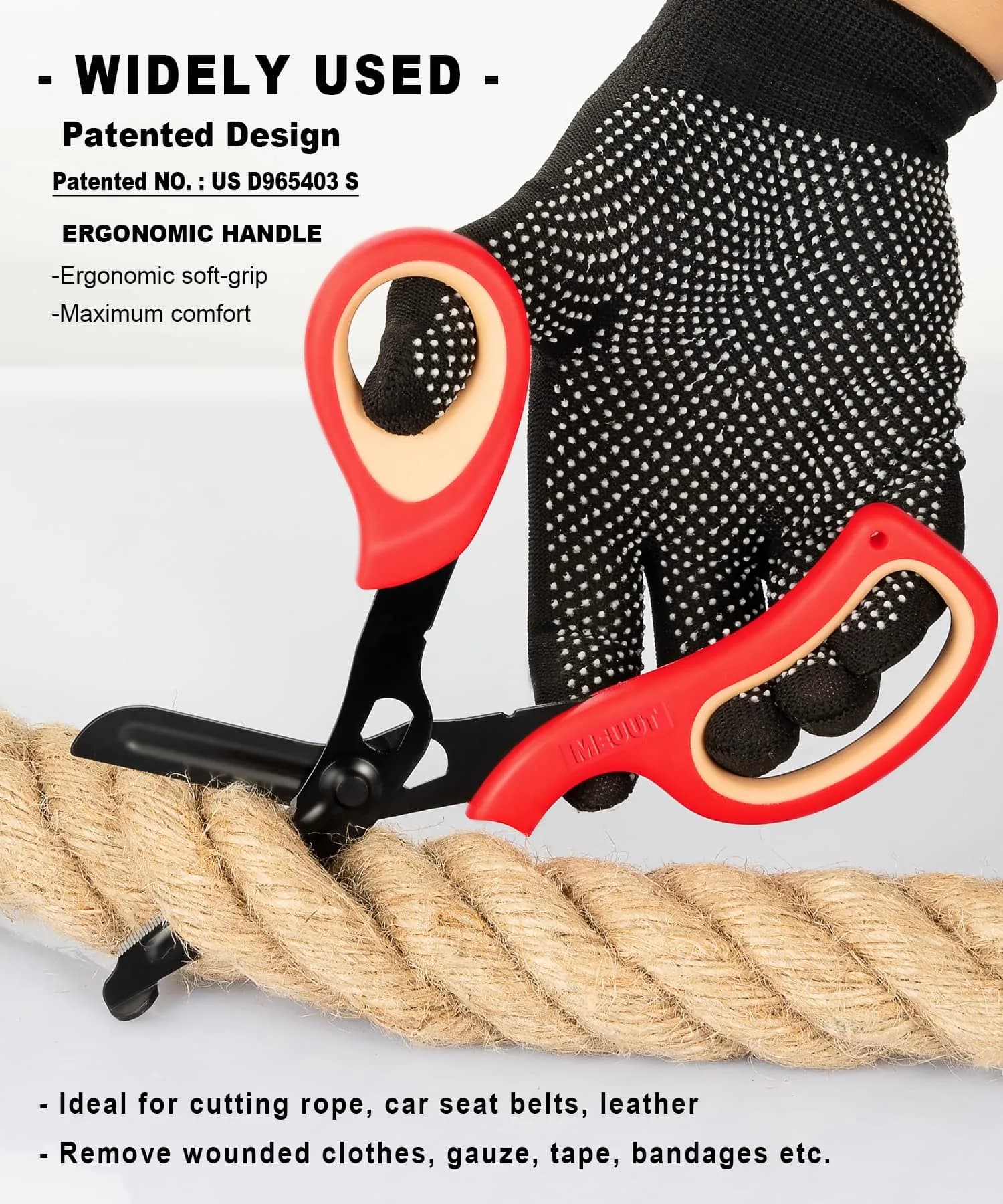 MEUUT Medical Trauma Shears 7.8" (19.8 cm) - 2-Pack | Ambidextrous, Serrated, Non-Stick Blades - view 3
