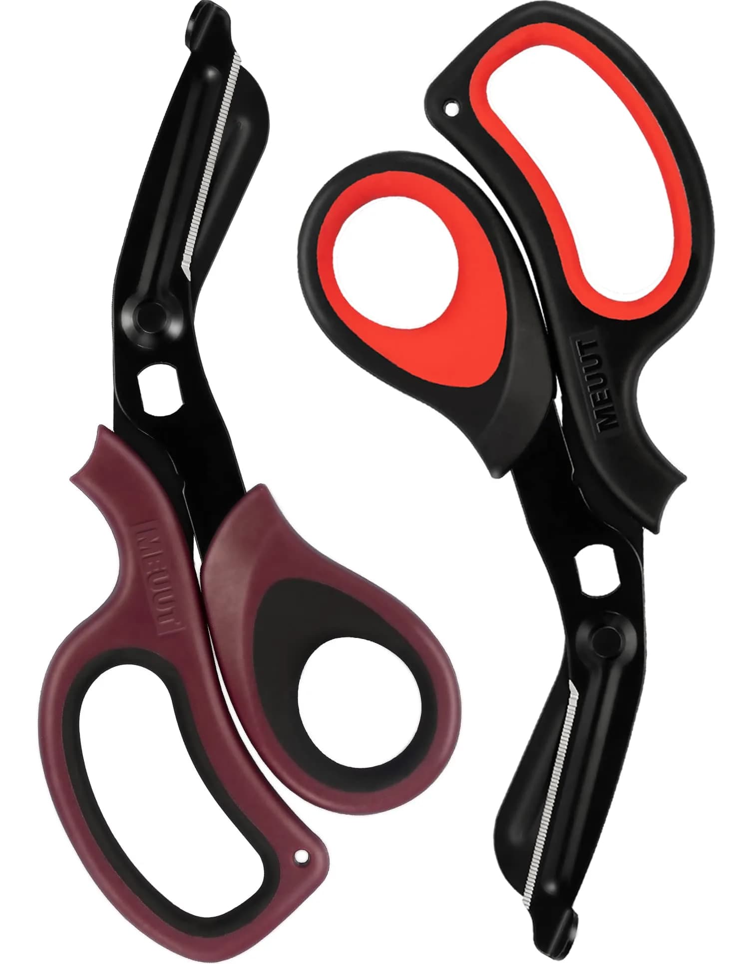 MEUUT Medical Trauma Shears 7.8" (19.8 cm) - 2-Pack | Ambidextrous, Serrated, Non-Stick Blades