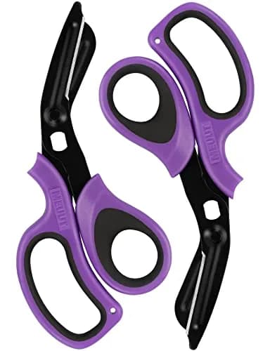 MEUUT Medical Trauma Shears 7.8" (19.8 cm) - 2-Pack | Ambidextrous, Serrated, Non-Stick Blades thumbnail 1