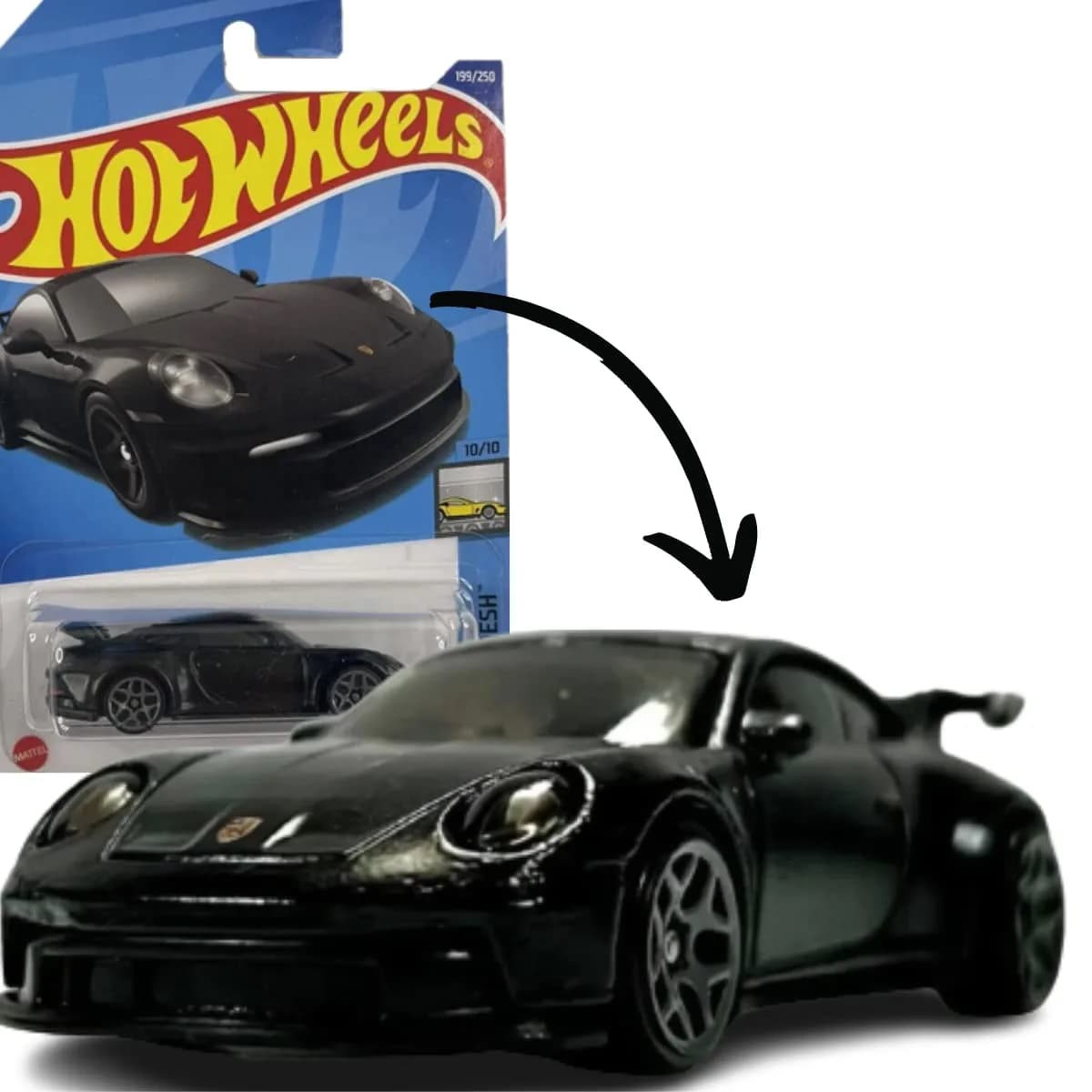 Hot Wheels Porsche 911 GT3 1:64 Scale Metal Car | Factory Fresh 10/10 — Silver
