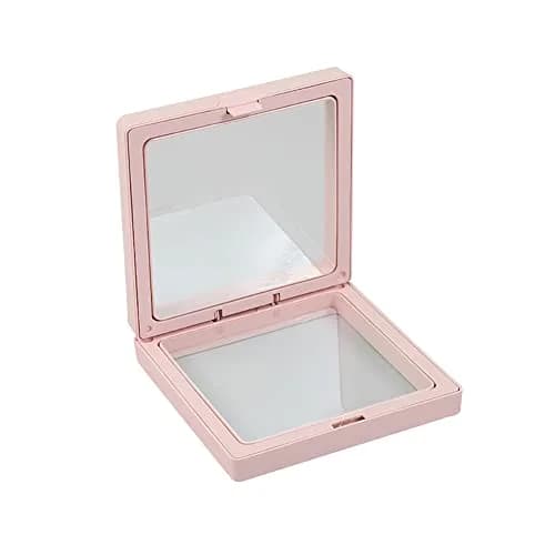 UUYYEO Jewelry Display Enclosure 7x7x2cm Pink | Transparent Floating Frame for Jewelry & Coins thumbnail 1