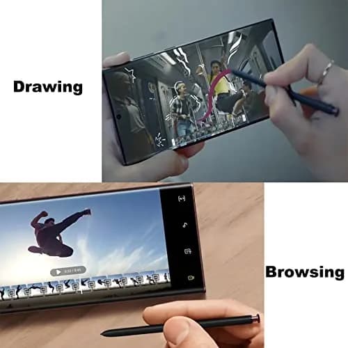 PCTC Replacement S Pen for Samsung Galaxy S22 Ultra 5G SM-S908 | Black, Bluetooth Remote Control thumbnail 3