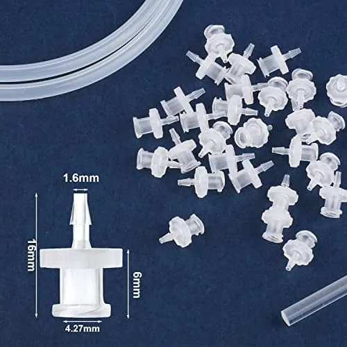 AIEX Female Luer Lock Syringe Adapter 1.6mm (1/16") | 30-Piece Clear PP Connector Kit thumbnail 2