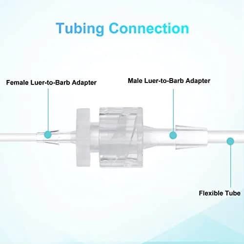 AIEX Female Luer Lock Syringe Adapter 1.6mm (1/16") | 30-Piece Clear PP Connector Kit thumbnail 3