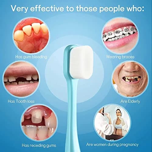 OB rush Extra Soft Toothbrush, Ultra Soft Toothbrush for Sensitive Gums, 20k Nano Floss Bristles, Pack of 2 | Gentle Cleaning for Braces & Pregnancy thumbnail 4