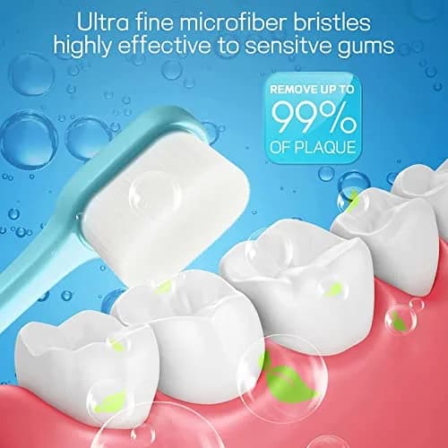 OB rush Extra Soft Toothbrush, Ultra Soft Toothbrush for Sensitive Gums, 20k Nano Floss Bristles, Pack of 2 | Gentle Cleaning for Braces & Pregnancy thumbnail 3